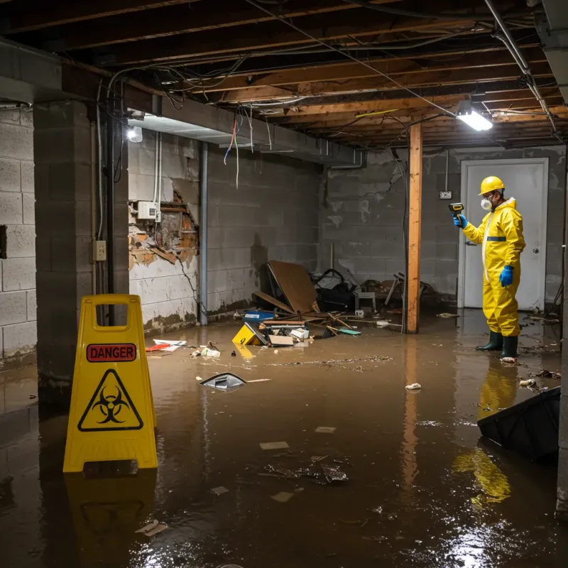 Flooded Basement Electrical Hazard in Nicollet, MN Property